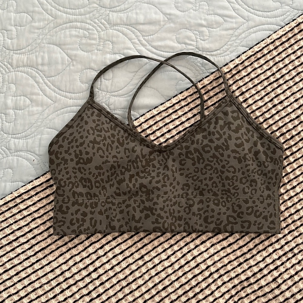 Sports Bra | Green Leopard